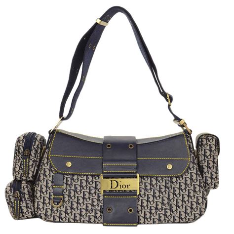 dior blue monogram bag|pre owned christian Dior bag.